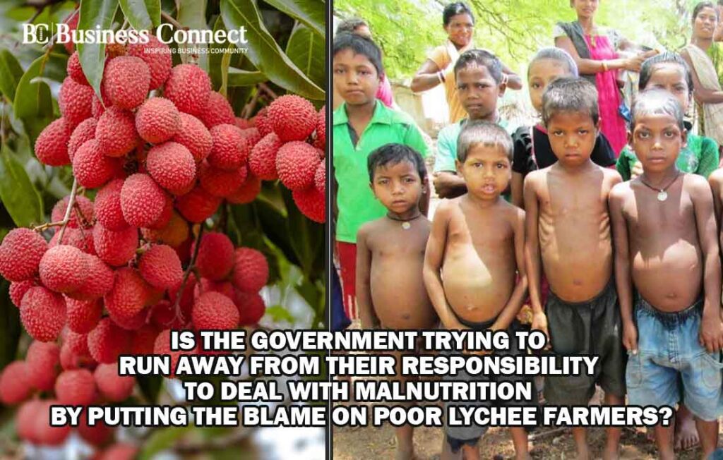 Is the Government trying to run away from their responsibility to deal with malnutrition by putting the blame on poor lychee farmers?