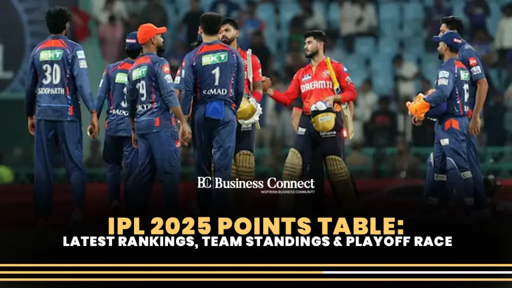 IPL 2025 Points Table: Latest Rankings, Team Standings & Playoff Race